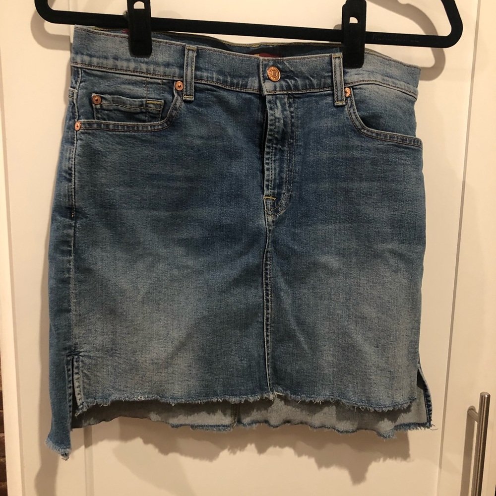 7 for all Mankind jean skirt